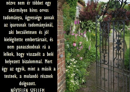 IMA Adelmától, idézet a Névtelen Szellemtől 50.